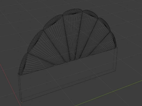 Headboard Bed Fan Set 3D Model