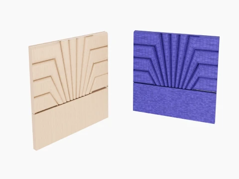 Juego Cabecero De Cama Rayos Divergentes Modelo 3D