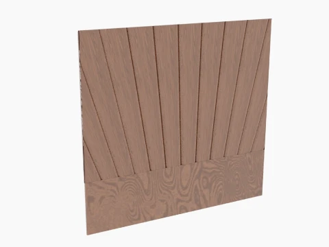 Upholstered Headboard Vertical Rays 3D Model