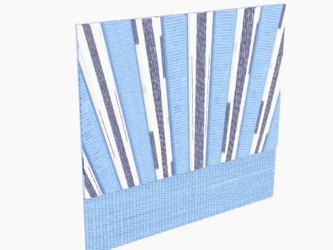Upholstered Headboard Vertical Rays 3D Model