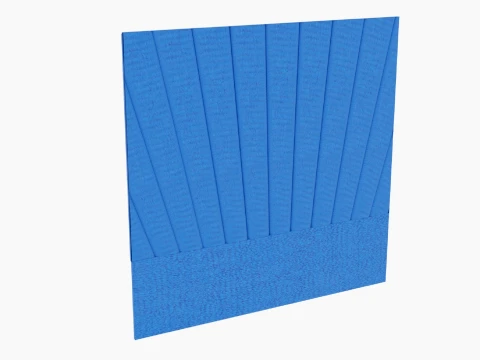 Upholstered Headboard Vertical Rays 3D Model
