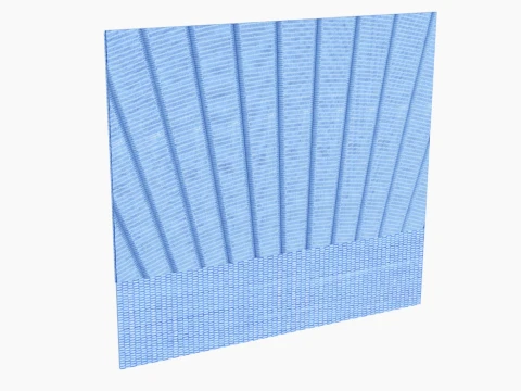 Upholstered Headboard Vertical Rays 3D Model