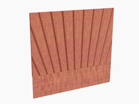Upholstered Headboard Vertical Rays 3D Model