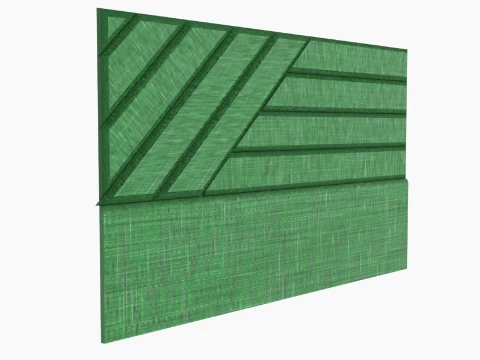 Headboard Bed Random Slat Set 3D Model