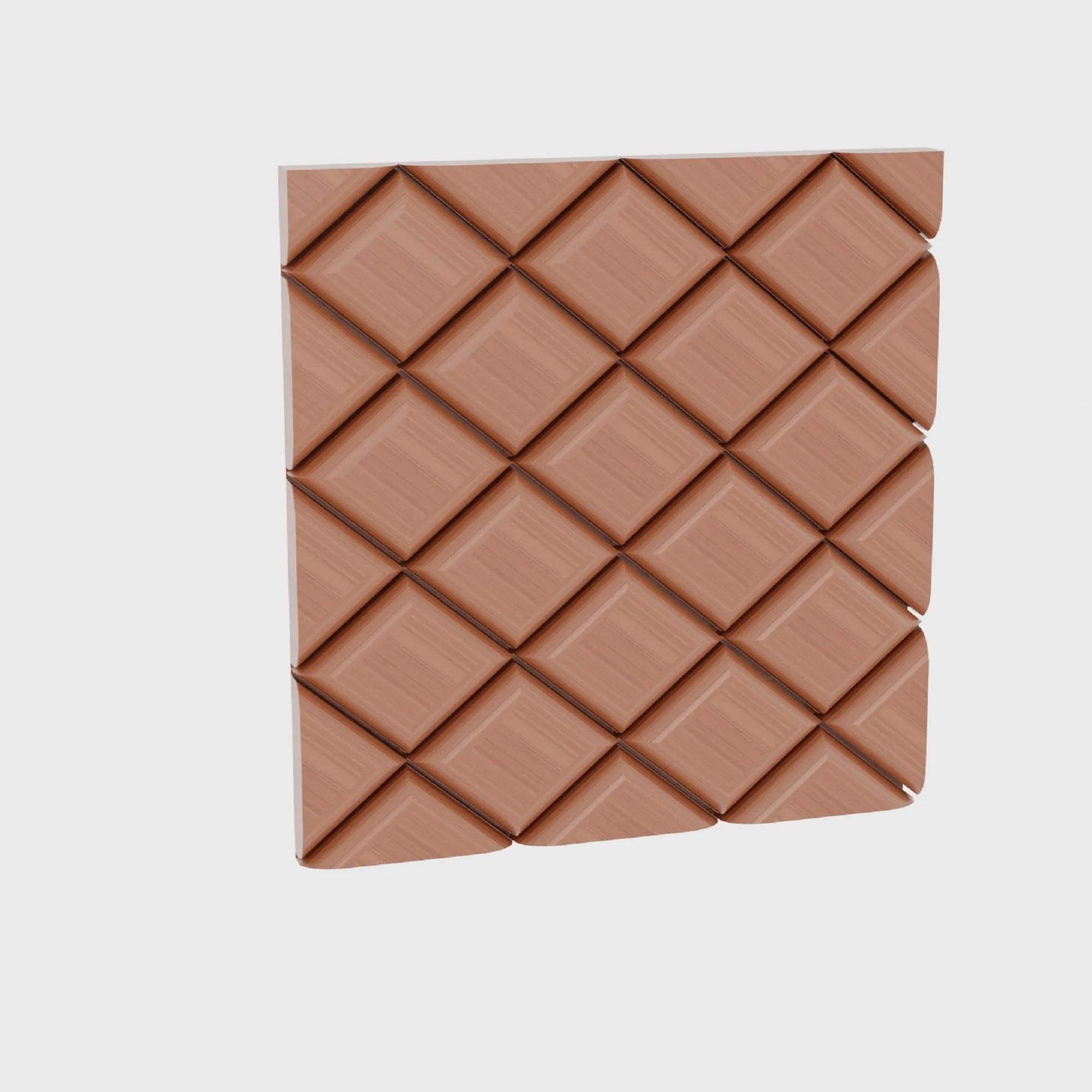 Wall Panel Diamond Pattern Set 3D Model .c4d .max .obj .3ds .fbx .stl .blend 
