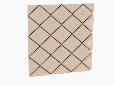 Wall Panel Diamond Pattern Set 3D Model