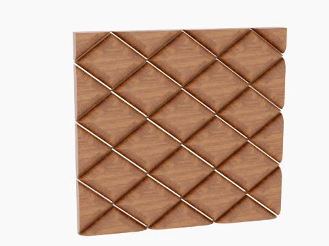 Wall Panel Diamond Pattern Set 3D Model