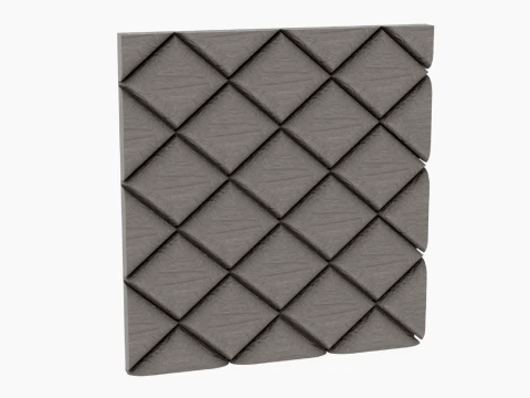 Wall Panel Diamond Pattern Set 3D Model