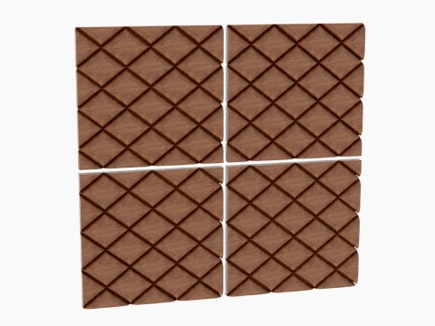 Wall Panel Diamond Pattern Set 3D Model