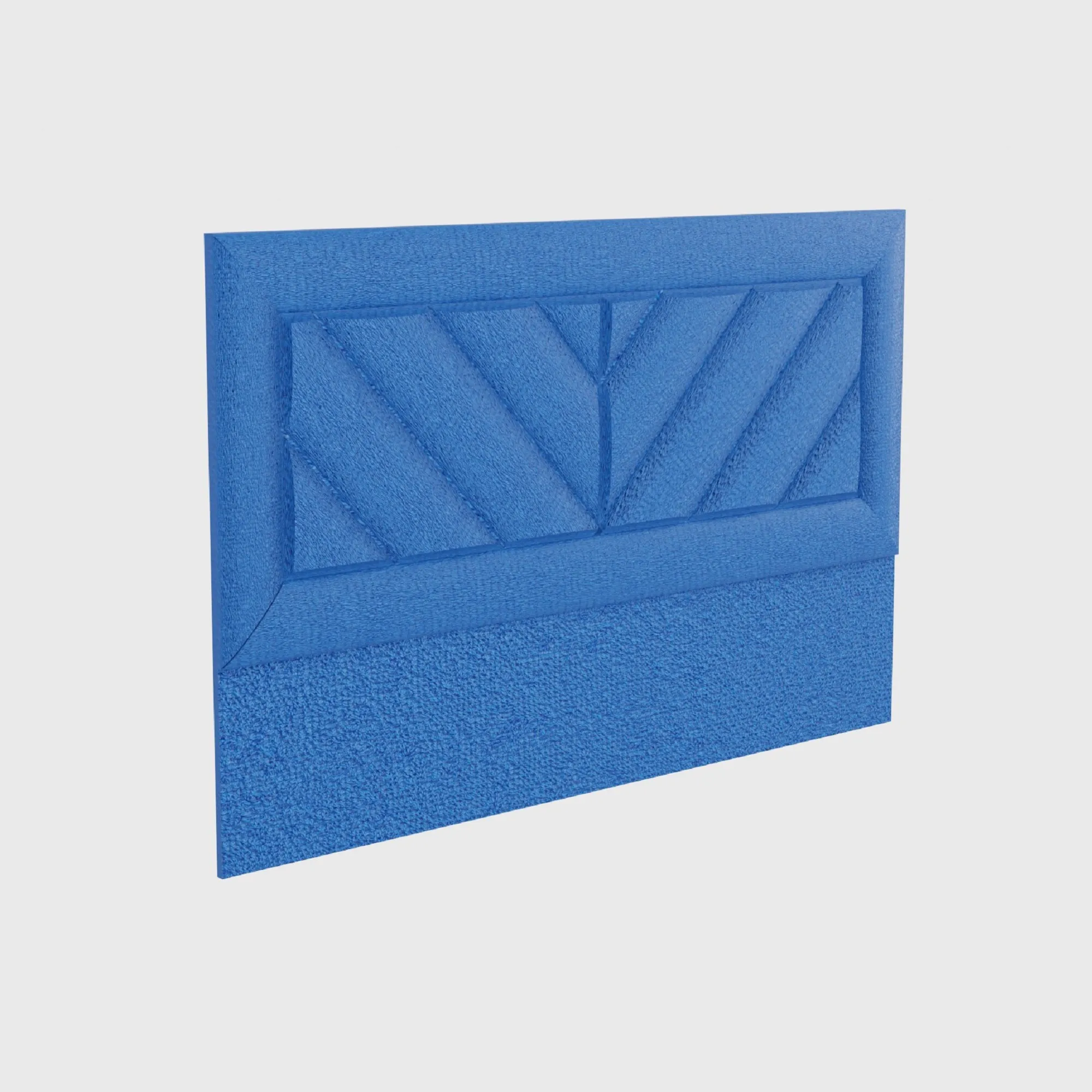 Headboard Bed Upholstered Rays in Frame 3D Model .c4d .max .obj .3ds .fbx .stl .blend 