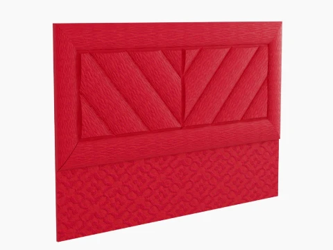 Headboard Bed Upholstered Rays in Frame 3D Model