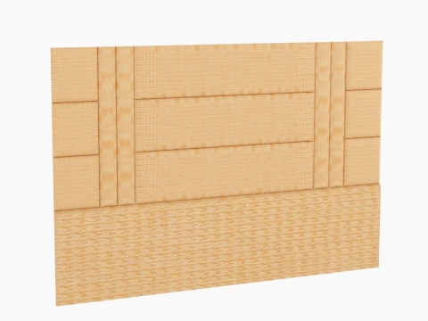 Headboard Bed Upholstered Multidirectional Panels Modelo 3D