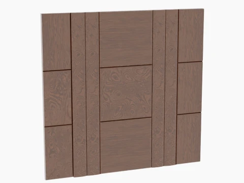 Decorative Wall Panel Multidirectional Elements 3D Model