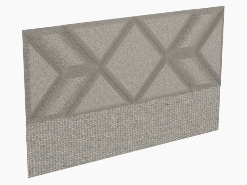 Upholstered Headboard Different Elements 3D Model