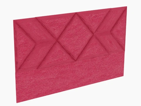 Upholstered Headboard Different Elements 3D Model