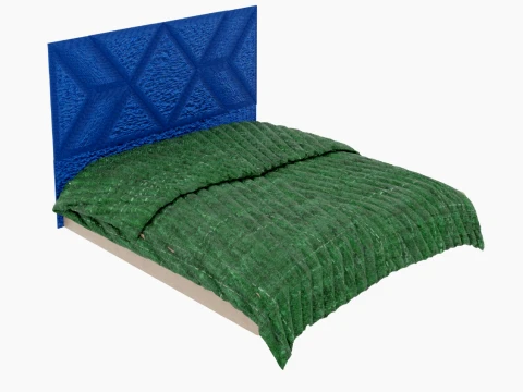 Upholstered Headboard Different Elements 3D Model