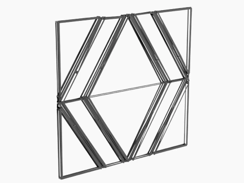 Decorative Wall Panel Different Elements 3D Model