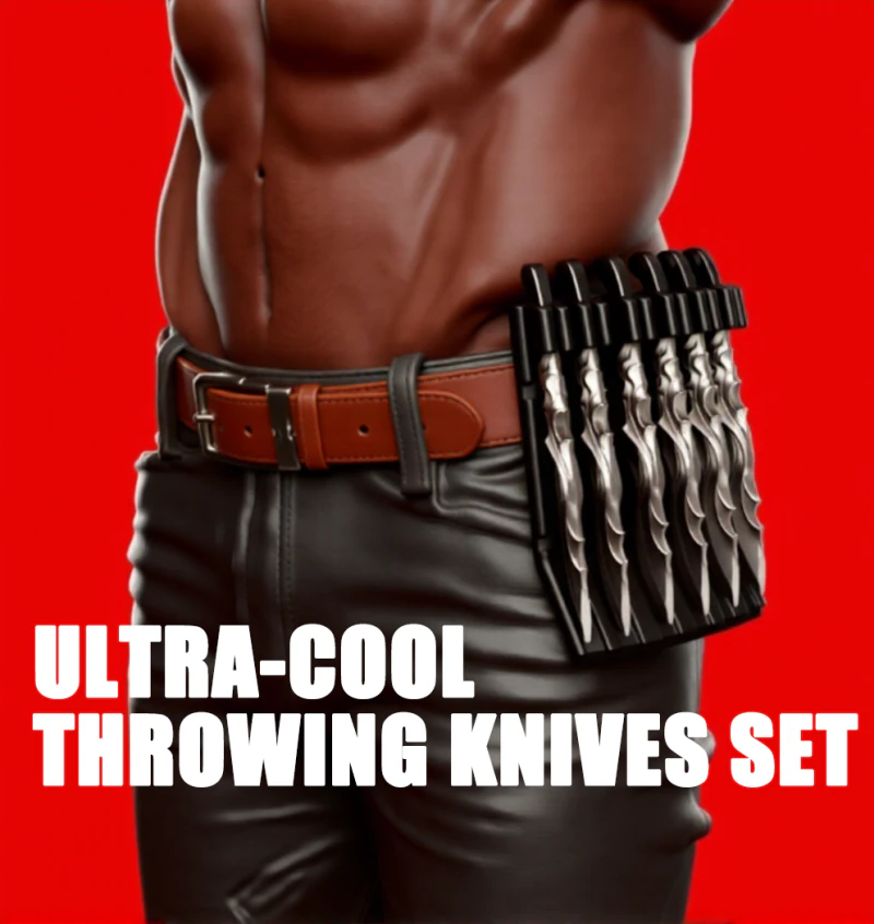 Conjunto de facas de arremesso Modelo de Impressão 3D .c4d .max .obj .3ds .fbx .stl .blend