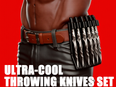 Throwing Knives Set 3D Baskı Modeli