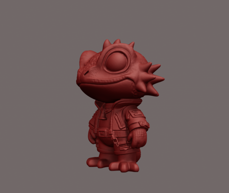 पंक छिपकली 3D प्रिंट मॉडल .c4d .max .obj .3ds .fbx .stl .blend