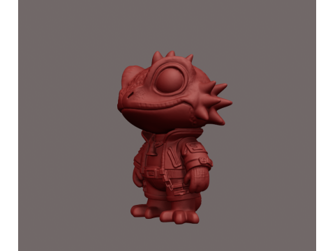 Punk Lizard 3D printmodel