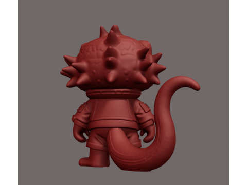 पंक छिपकली 3D प्रिंट मॉडल