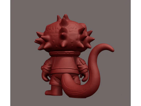 パンクトカゲ 3Dプリントモデル
