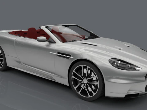 Aston Martin 3ds Max con rendering Modello 3D