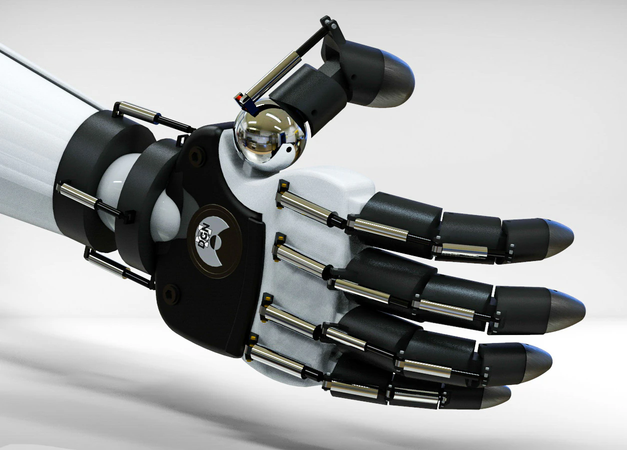 Robotic Hand STEP SLDPRT STL IGS STP ASSEM 3D Model .c4d .max .obj .3ds .fbx .stl .blend 