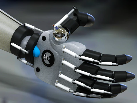 Robotic Hand STEP SLDPRT STL IGS STP ASSEM 3D Model