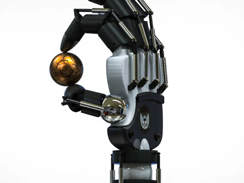 Robotic Hand STEP SLDPRT STL IGS STP ASSEM 3D Model