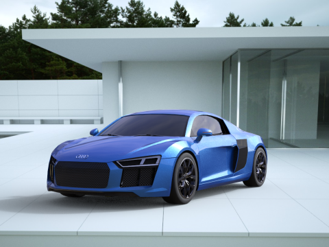 Audi R8 3ds Max 3D Model