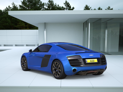 Audi R8 3ds Max 3D Model