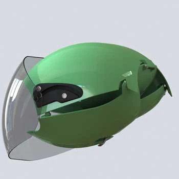 Folding Helmet 3D Model .c4d .max .obj .3ds .fbx .stl .blend