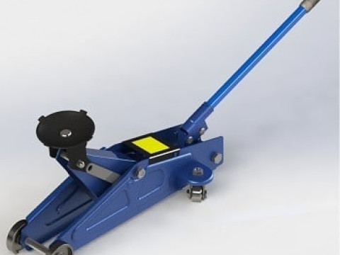Hydraulic Floor Jack Trolley Jack SolidWorks with Motion Constraints Model 3D
