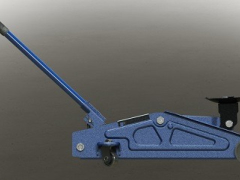 Hydraulic Floor Jack Trolley Jack SolidWorks with Motion Constraints 3D Model