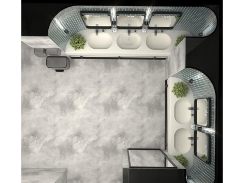 Modern Bathroom - WC Interior Design 3ds Max V-Ray 3D Модель