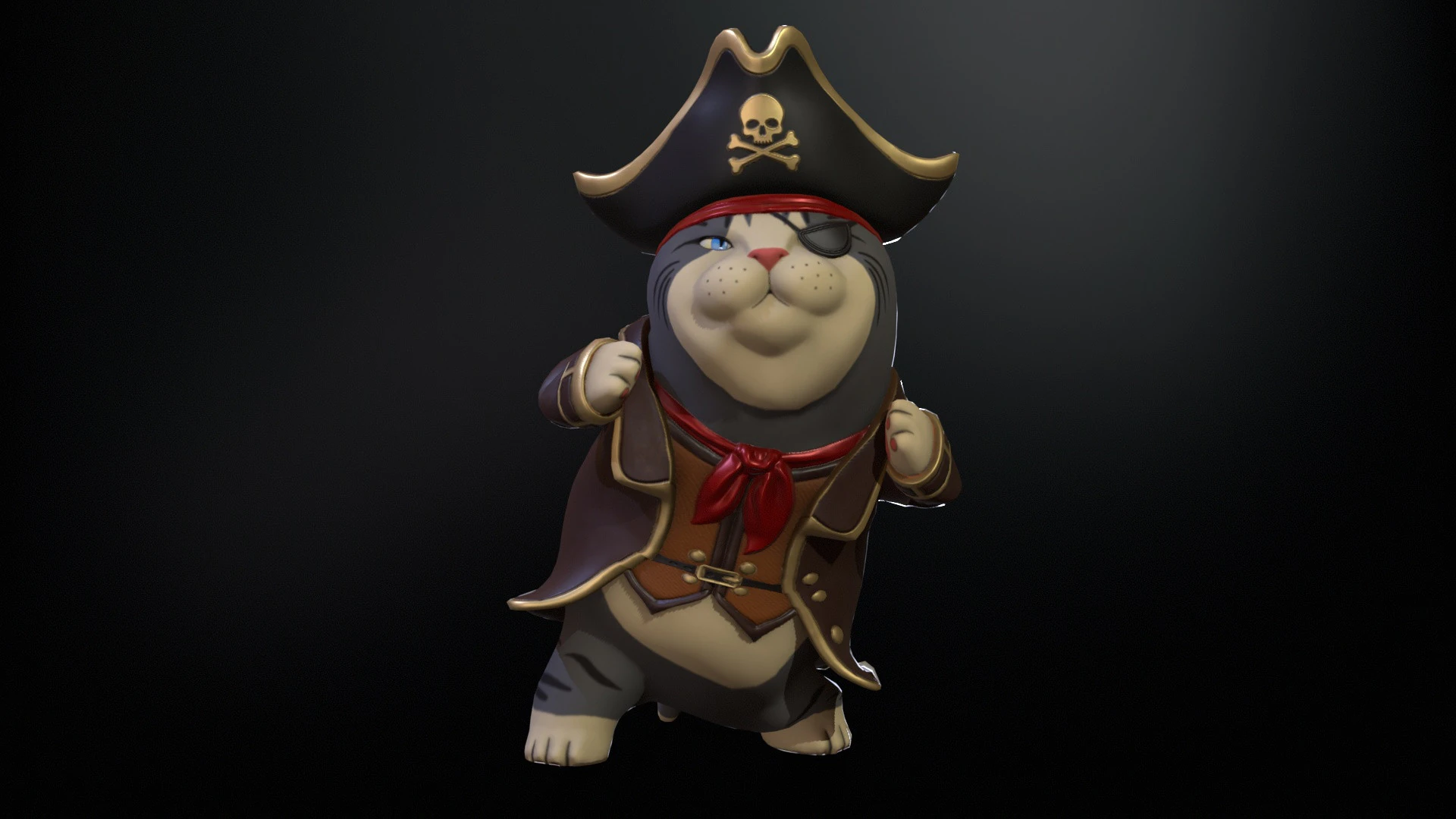 Pirate 3D Model .c4d .max .obj .3ds .fbx .stl .blend