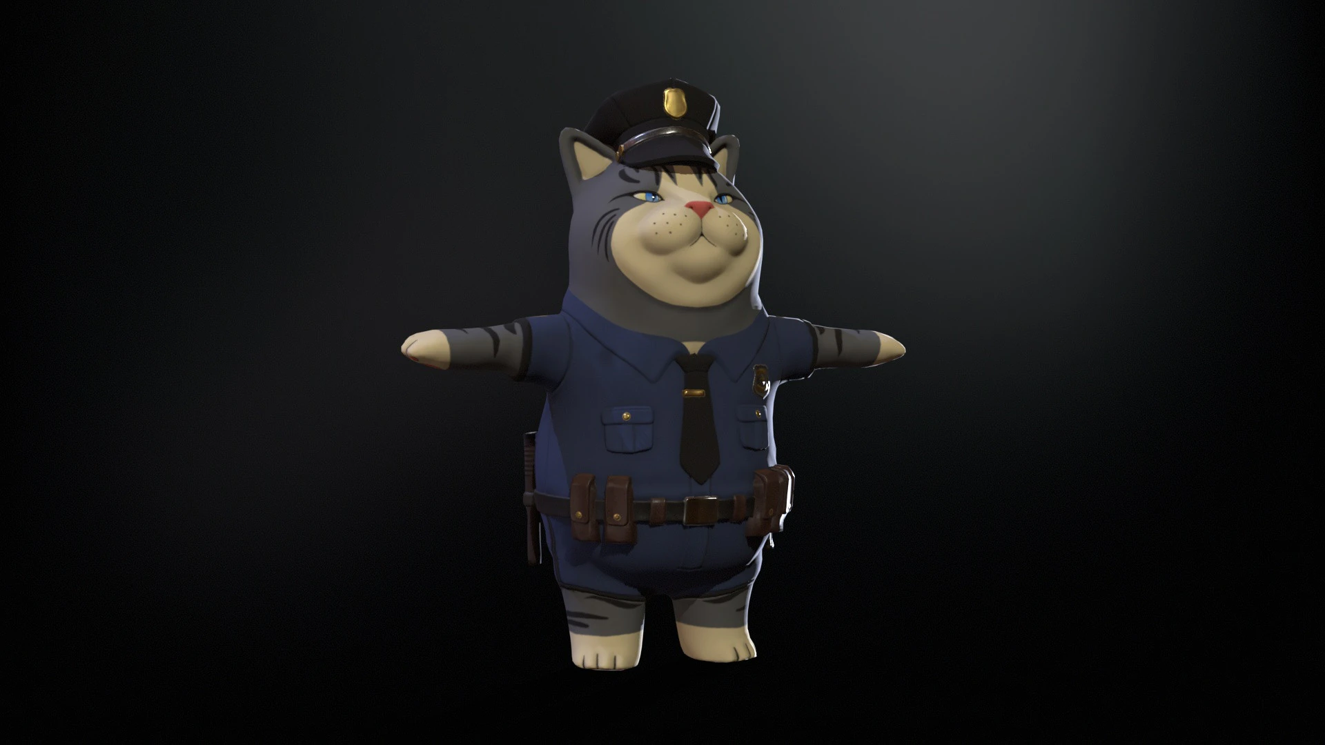 Cop 3D Model .c4d .max .obj .3ds .fbx .stl .blend 
