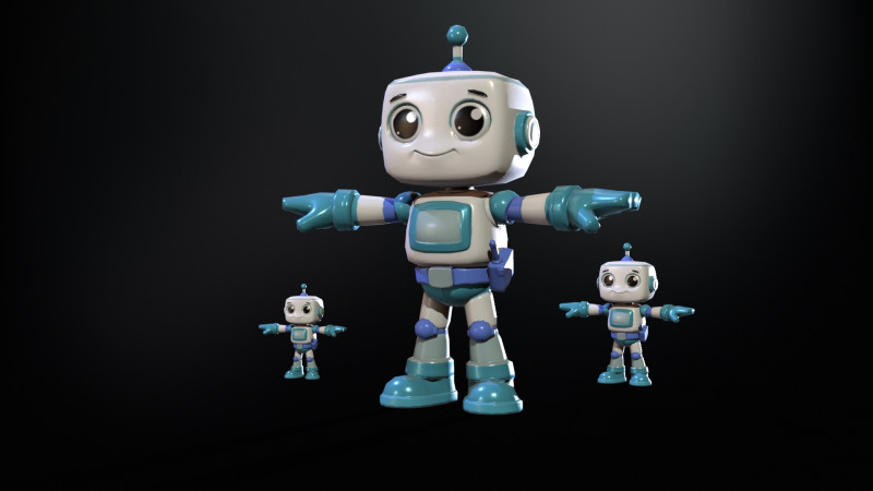 Minirobotic 3 3D Modell .c4d .max .obj .3ds .fbx .stl .blend 