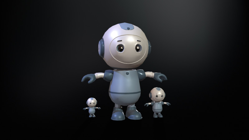 Minirobotic 4 3D Modell .c4d .max .obj .3ds .fbx .stl .blend 