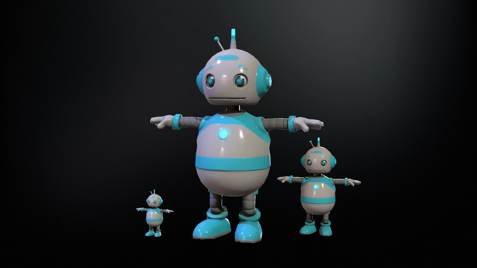 Minirobot 5 Model 3D .c4d .max .obj .3ds .fbx .stl .blend 