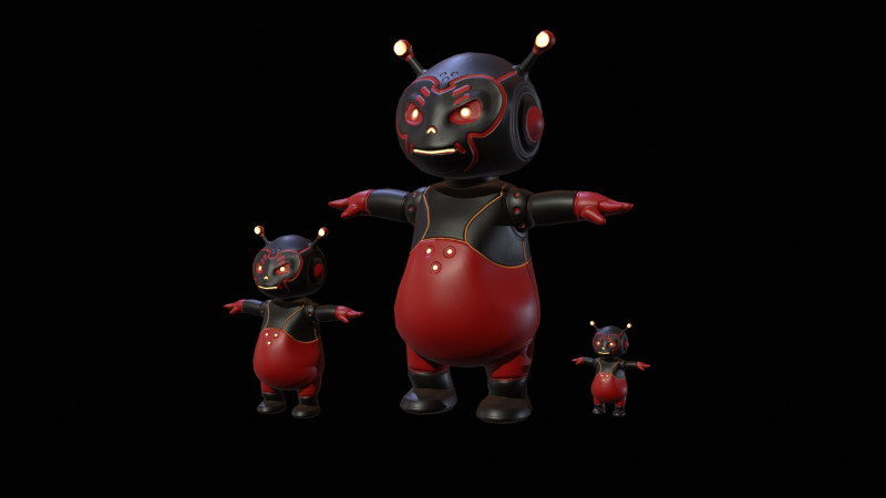 Minirobotic 7 Modello 3D .c4d .max .obj .3ds .fbx .stl .blend 