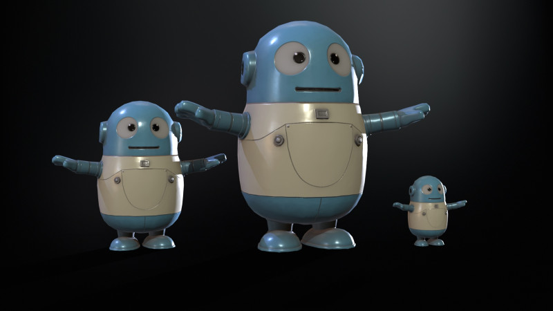 Robot2 3D Model .c4d .max .obj .3ds .fbx .stl .blend