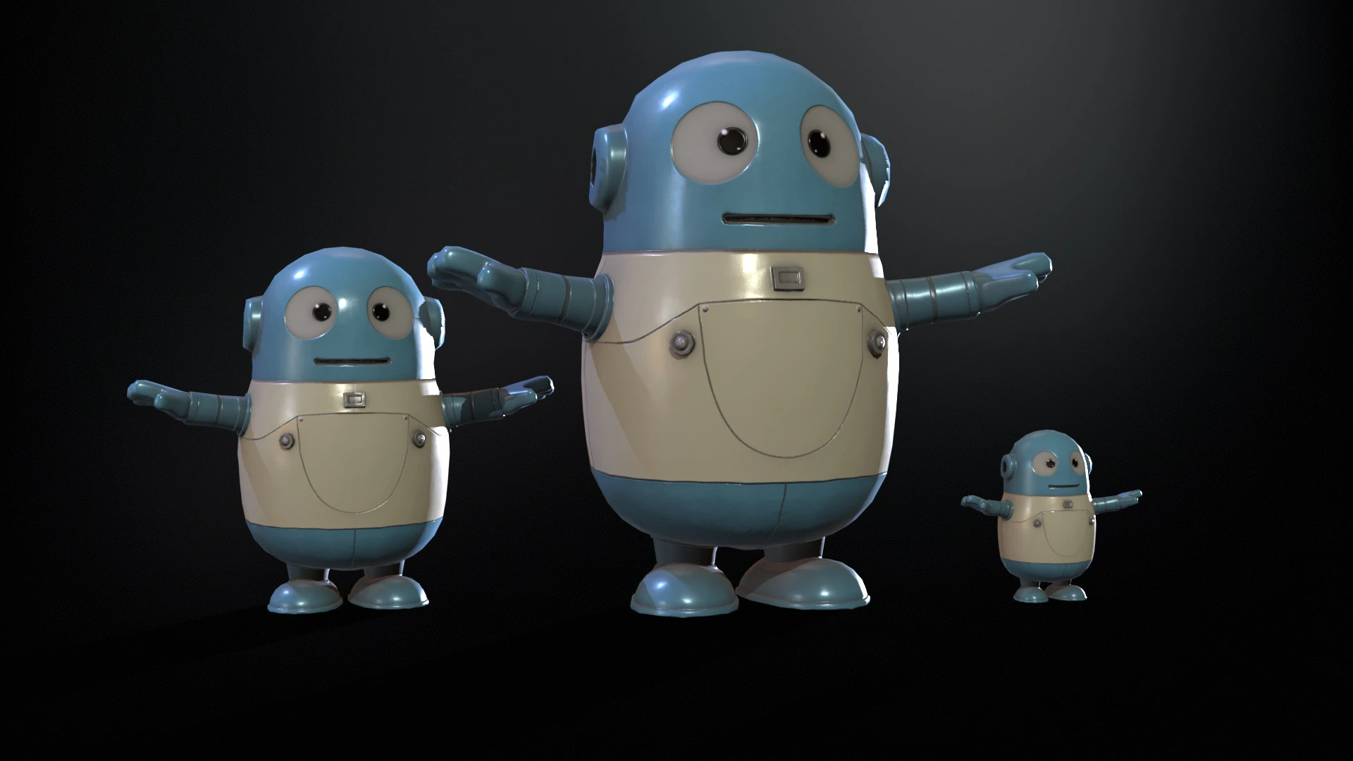 Robot2 3D Model .c4d .max .obj .3ds .fbx .stl .blend 
