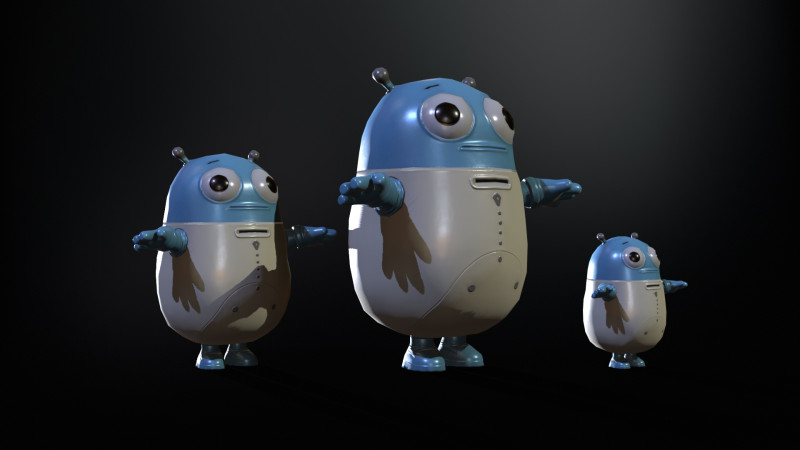 로봇3 3D 모델 .c4d .max .obj .3ds .fbx .stl .blend 