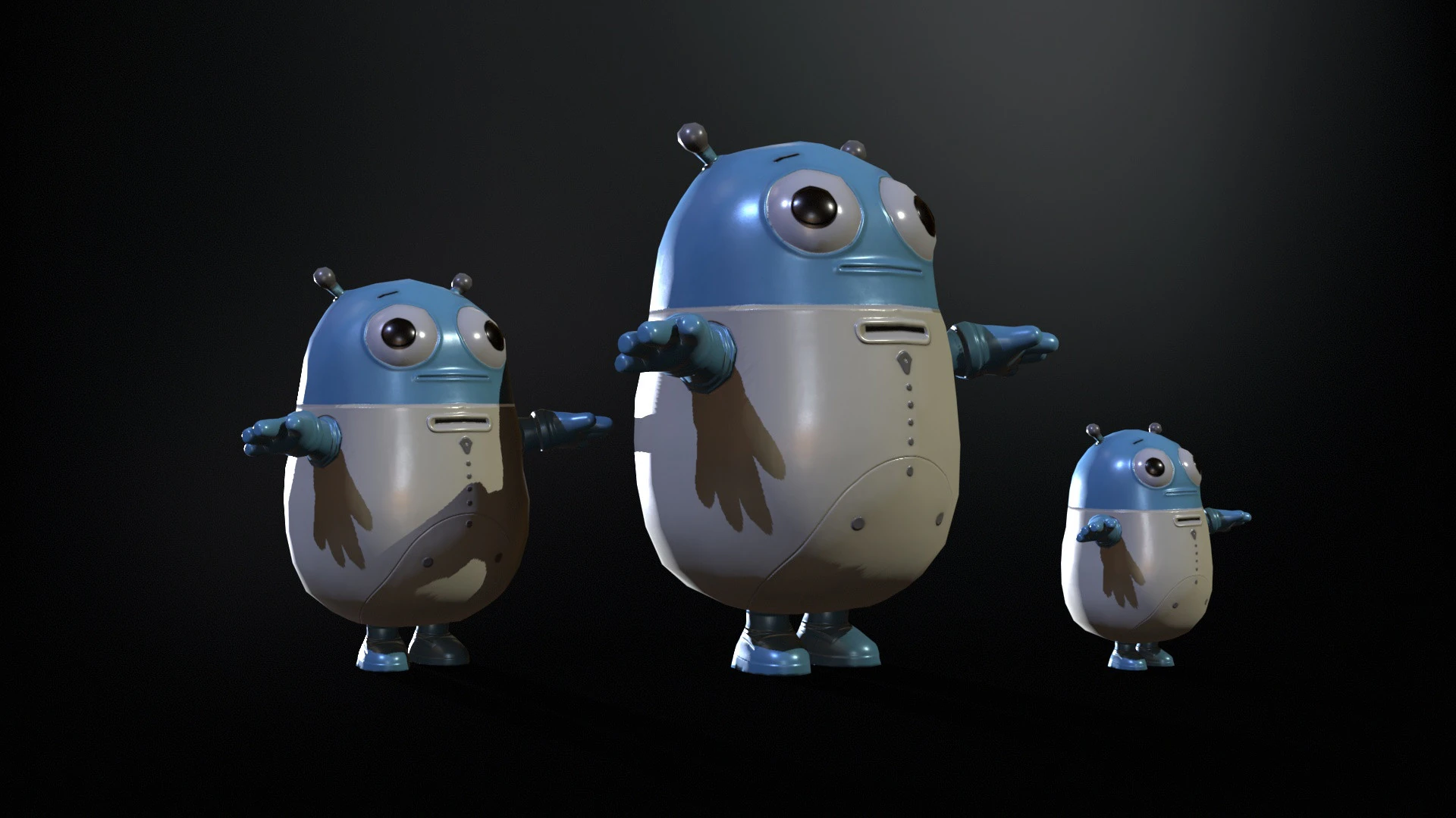 Robot3 3D Model .c4d .max .obj .3ds .fbx .stl .blend 