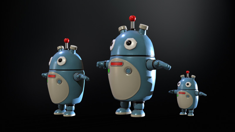 Robot6 3D Modell .c4d .max .obj .3ds .fbx .stl .blend 