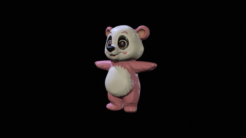 PandaLow Model 3D .c4d .max .obj .3ds .fbx .stl .blend 