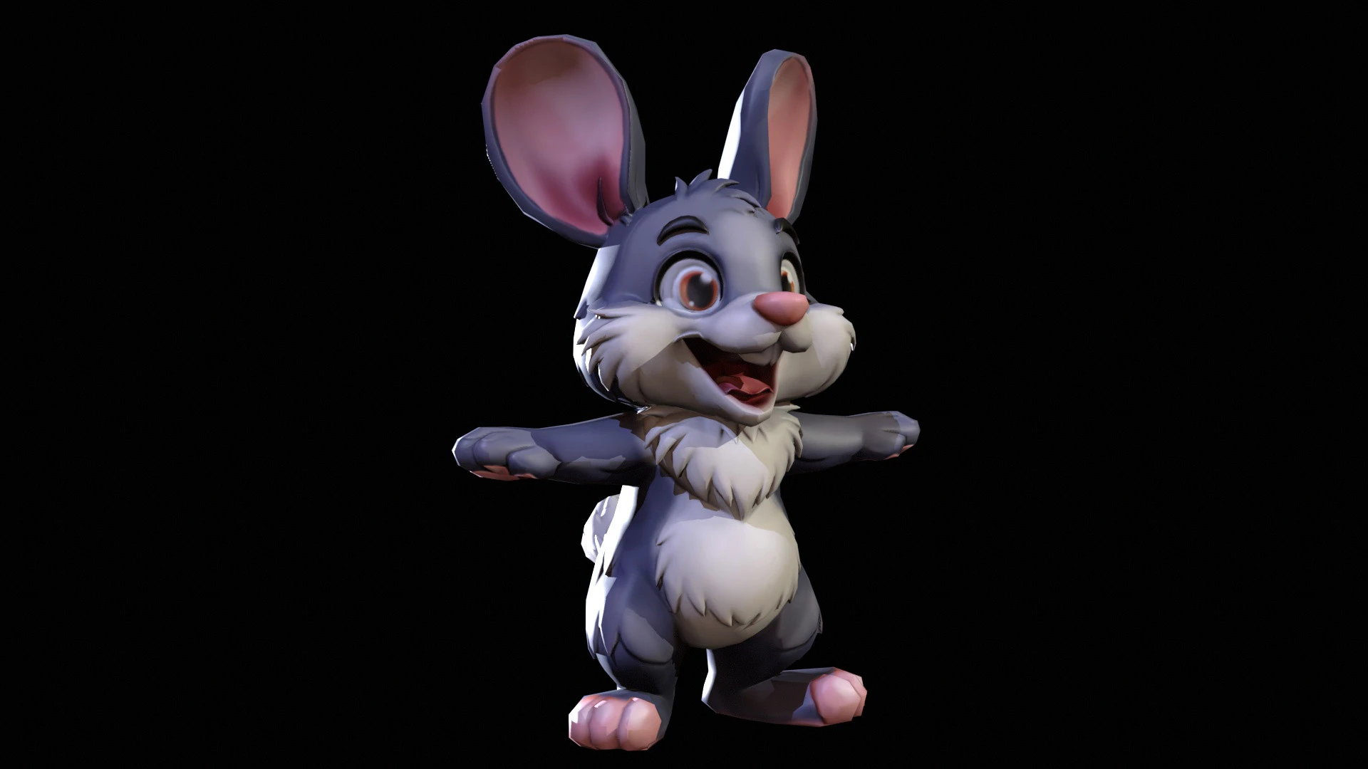 Kaninchen 3D Modell .c4d .max .obj .3ds .fbx .stl .blend 